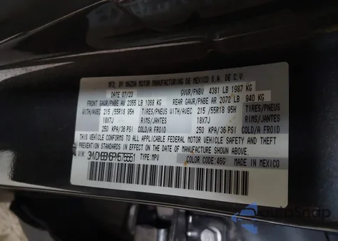 2023 Mazda Cx-30 2.5 S Select z USA, uszkodzony, nr VIN 3MVDMBBM6PM575551